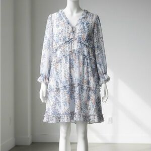 Elegant Long Sleeve Floral Dress